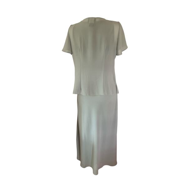 Positive Attitude Women's 2 Piece Light Green Polyester 4 Petite Maxi Dress - Picture 3 of 17